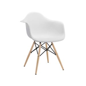 Simple Plastic Chair In Gray Color